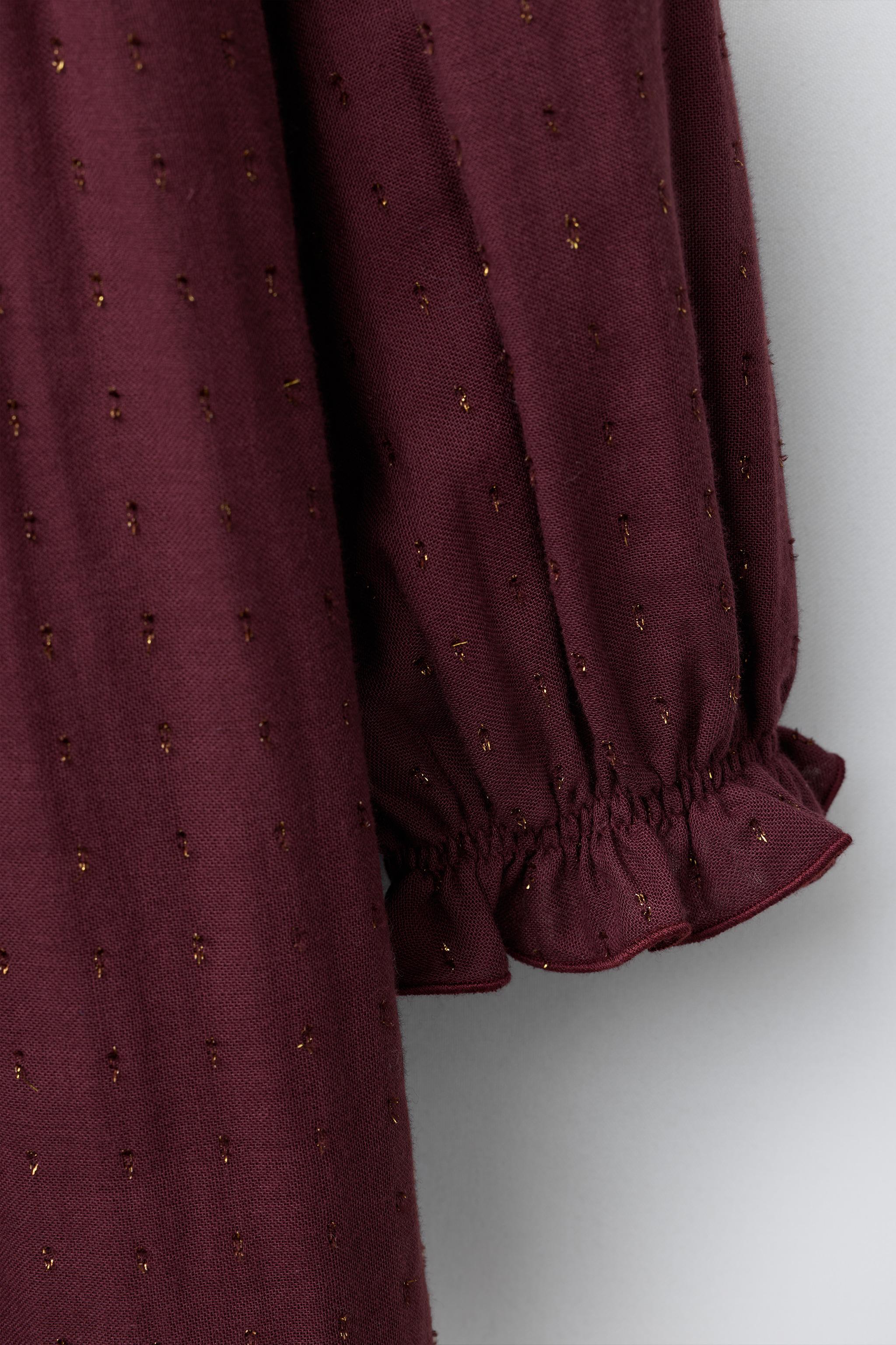 SHINY DOTTED MESH DRESS